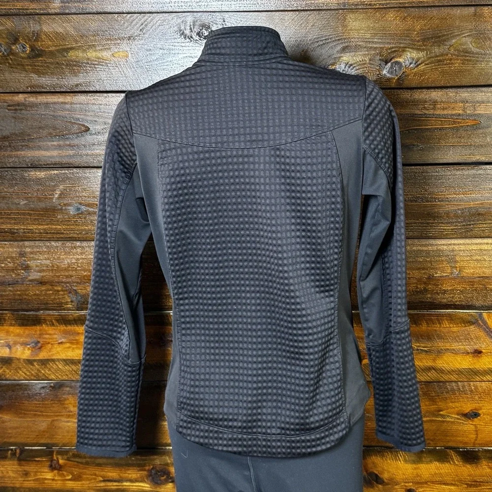 Nike Fit Dry Women's Dot Waffle Knit Golf Jacket Black Dry Fit Small 38